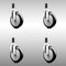 Service Caster 5 Inch 316SS Black Polyurethane Swivel 1-1/4 Inch Expanding Stem Caster Set SCC SCC-SS316EX20S514-PPUB-BLK-114-4 - alternate 4
